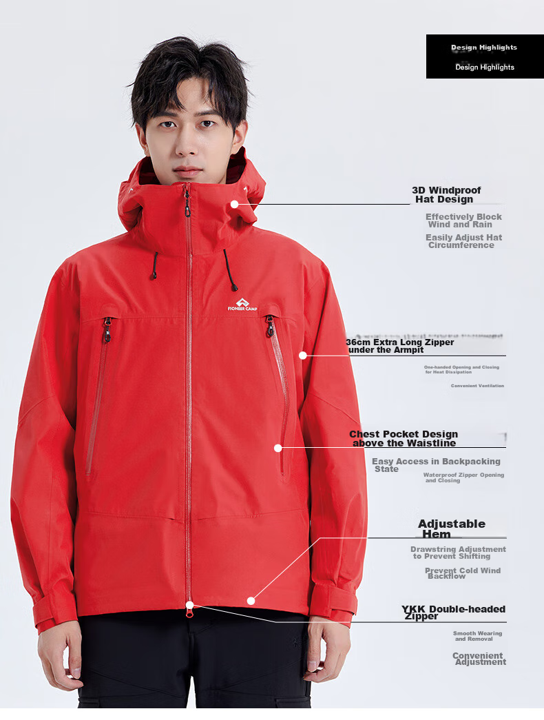 Toread Little Eagle Hard Shell Jacket Women's Spring Summer Outdoor Toray Windproof Waterproof Hiking Mountaineering Travel Coat Jacket 10