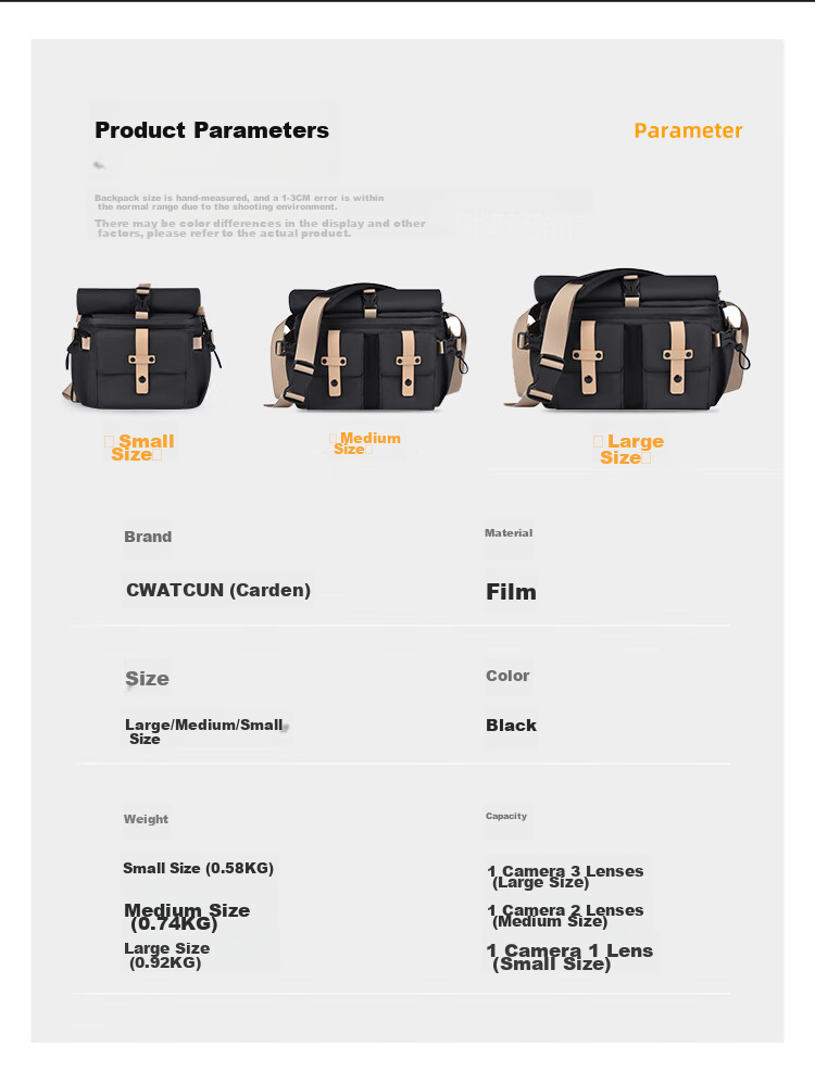 CWATCUN Shoulder Camera Bag Crossbody Photography Bag for Commuting, Fashionable Waterproof Backpack with Two Lenses for Men And Wome 13