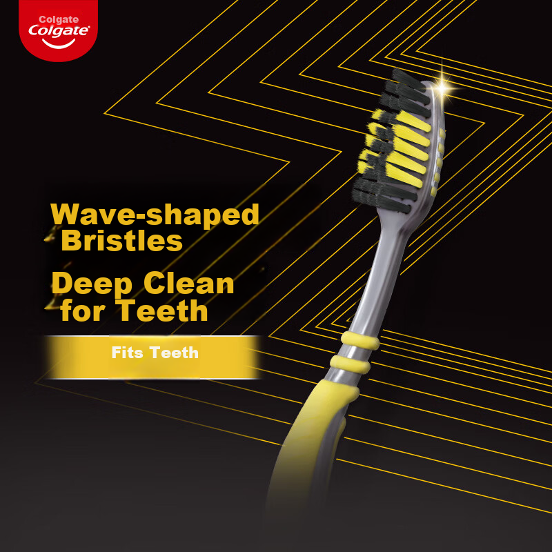 Набор зубных щеток Colgate Charcoal Deep Clean, 9 шт., мягкая щетина, с угольным покрытием