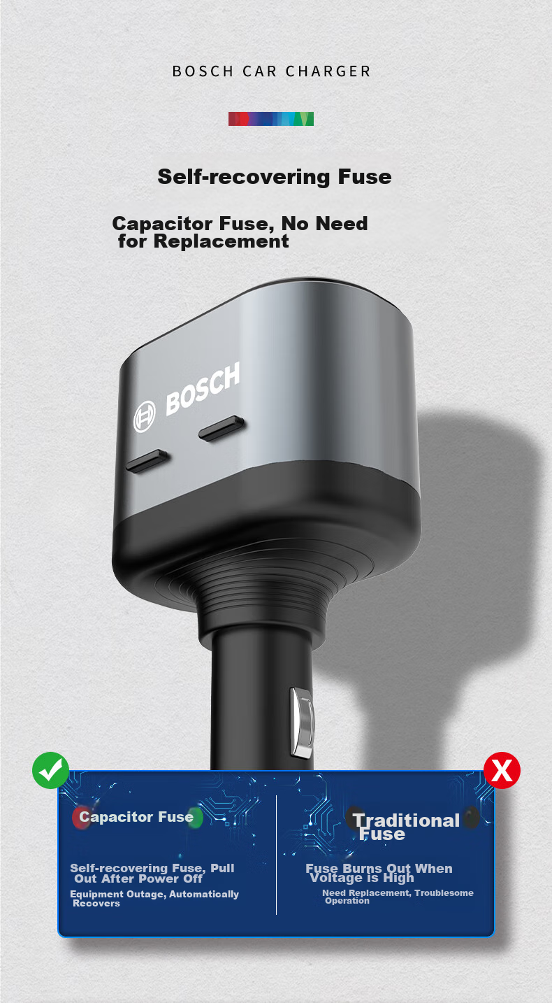 BOSCH PS700 Car Charger, Multi-Functional Car Cigarette Lighter Adapter, USB Car Charger with Fast Charging Functio 11