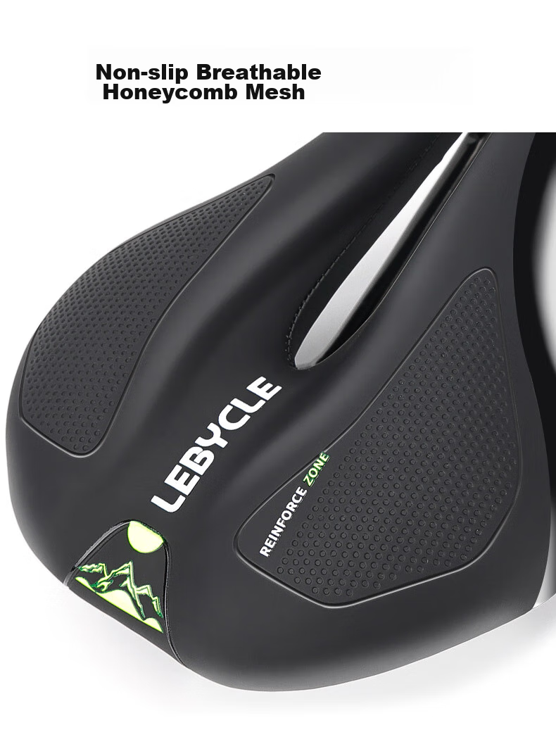 LEBYCLE Mountain Bike Saddle, Road Bike Seat, Exercise Bike Saddle, Comfortable Ultra-Soft Seat Cover, Hollow Breathable PU Waterproof Wear-Resistant Universal Cycling Accessories Equipment Set 4