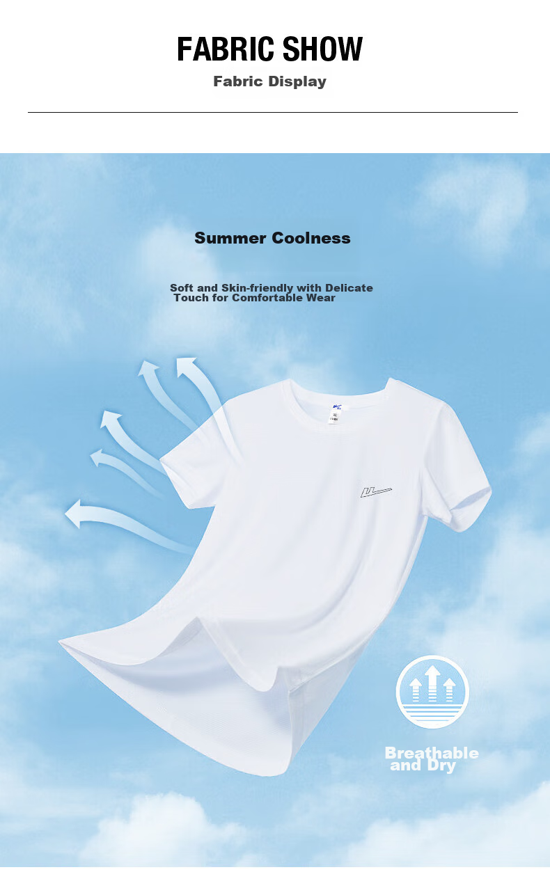 Huili Short-Sleeve T-Shirt for Men, Outdoor Sports Breathable Quick-Dry T-Shirt, Men's Pure Cotton Round Neck Ice-Cool Short-Sleeve Top 3