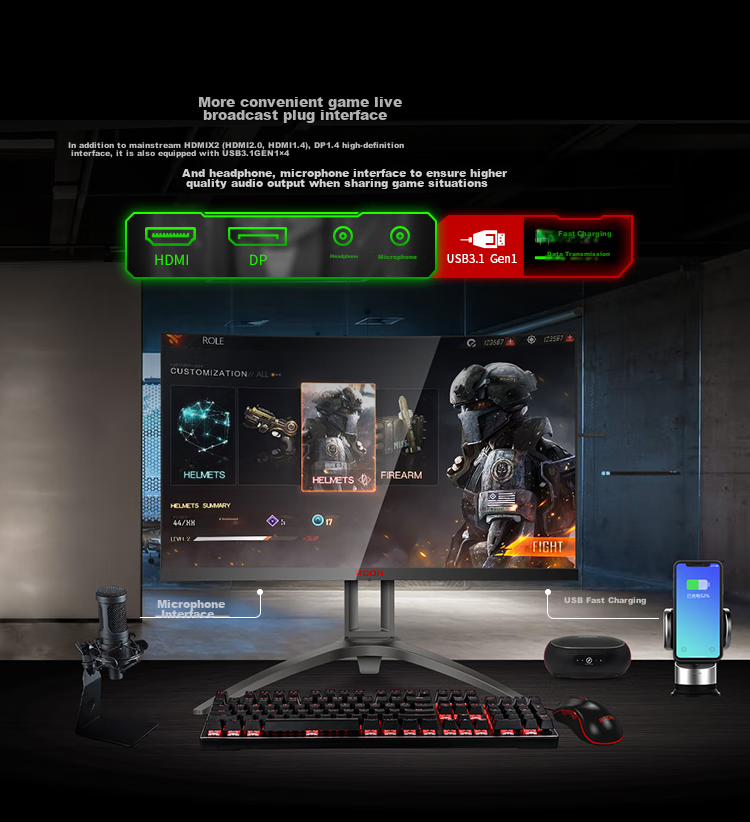 AOC Agon 7 31.5-inch WOLED 4K 165Hz Dual Mode 330Hz 0.03ms 10bit Low Blue Light 16W Speaker Gaming Monitor AG327UD 32