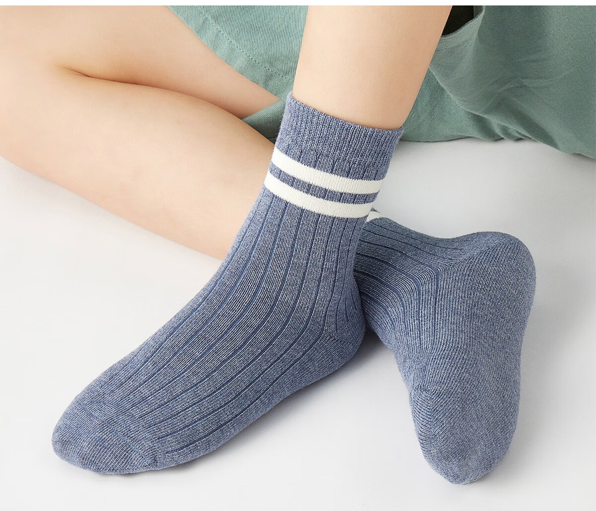Banbi Children's Socks, Autumn And Winter, for Students And Boys, Spring And Fall, Seamless Mid-Calf Cotton Socks, BB22512, Sizes 22-24 4