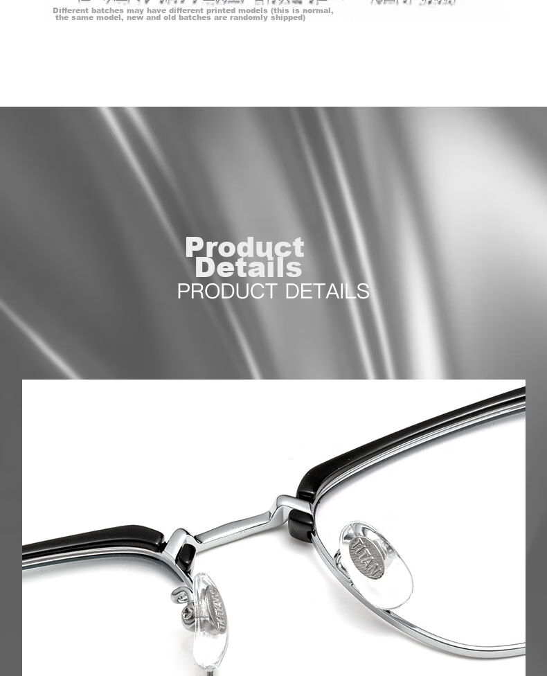 Cuntiandaofu Blue Light Blocking Glasses, Semi-Rimless Glasses, Ultra-Light Non-Prescription Protective Eyewear for Men And Women, High Definition Clear Lenses, Black And Silver Color 11