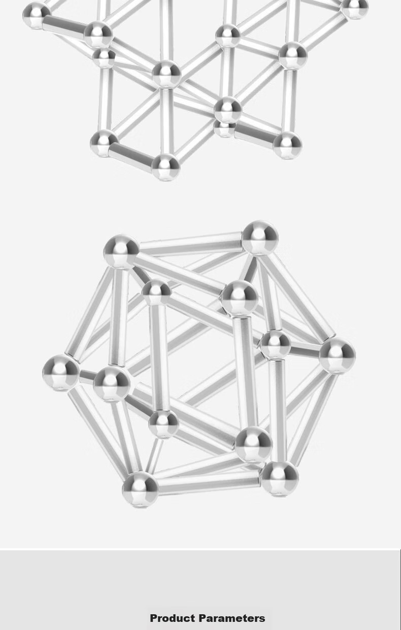 Ledi Magnetic Building Sticks Toy for Children, Versatile Magnetic Rods with Particles, Construction Blocks for Ages 3-6, Birthday Gift 7