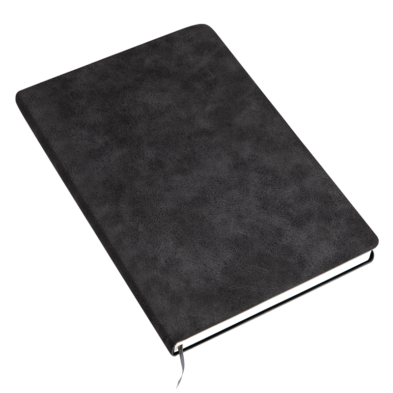 Deli Customizable Fashion Leather Notebook, Business Notepad, Sheepskin Journal, Meeting Record Book, A5 Size, 120 Sheets, Gray, Single Book Pack, 3340