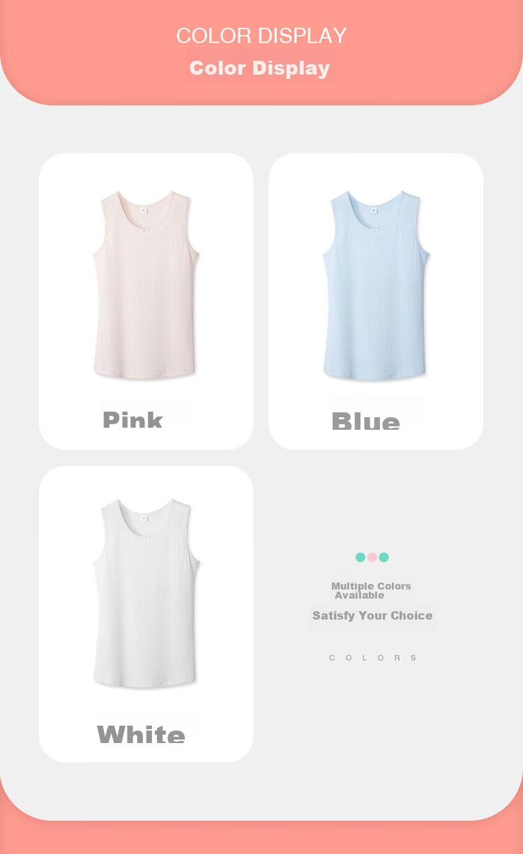 Jiusuiban Children's Vest for Girls, Puberty Bra for Teenagers, Thin Mesh Breathable 2-In Long Vest for Older Childre 7