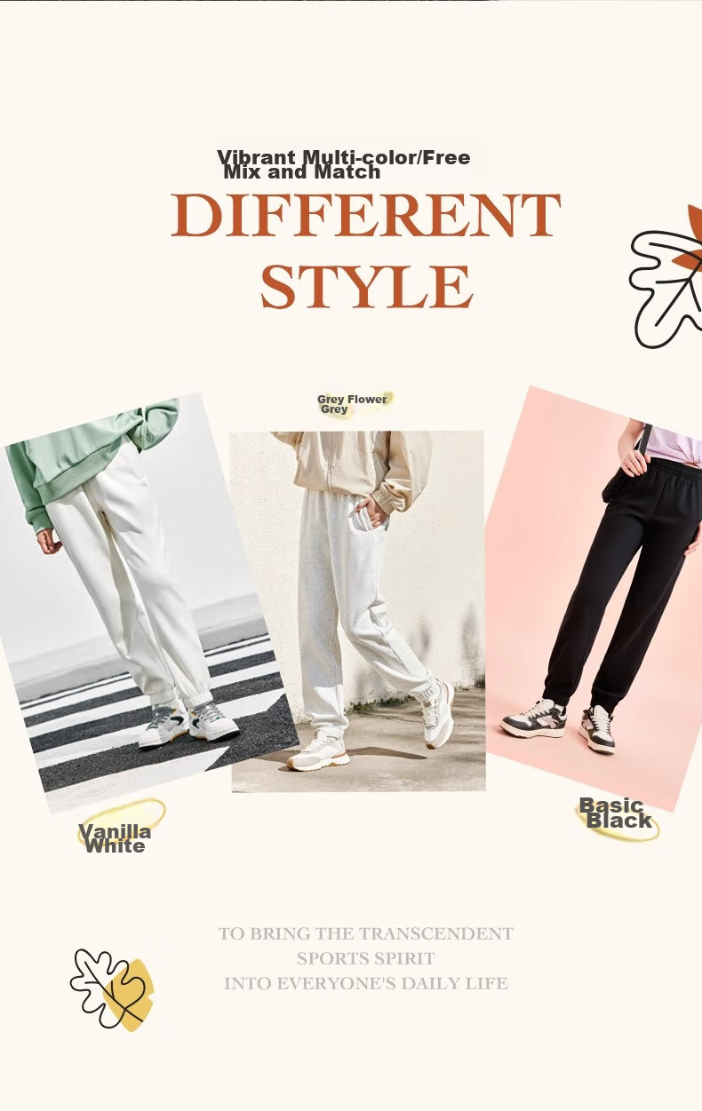 Anta Fleece Lined Jogger Pants | Knitted Women's Sports Trousers Winter New Fleece Warm Casual Elastic Cuff Sweatpants 4