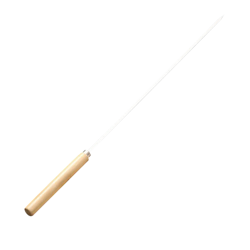 OFEIS Stainless Steel Barbecue Skewers, Meat Kebab Sticks, Grilling Needles, Barbecue Tools with Wooden Handles, 20 Pieces