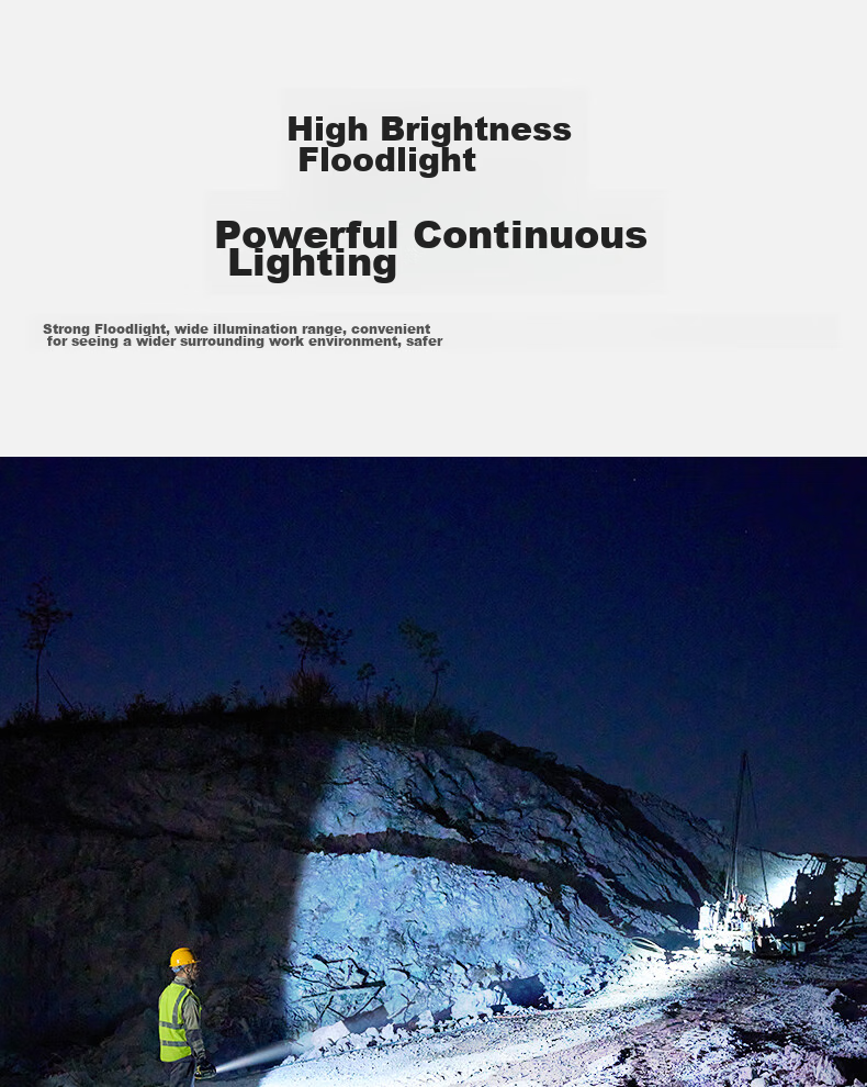 Xiaoyeren Multifunctional High-Power Flashlight Outdoor Long Battery Life Military Super Bright Home Patrol Work Auto Repair Rechargeable Camping Light 8