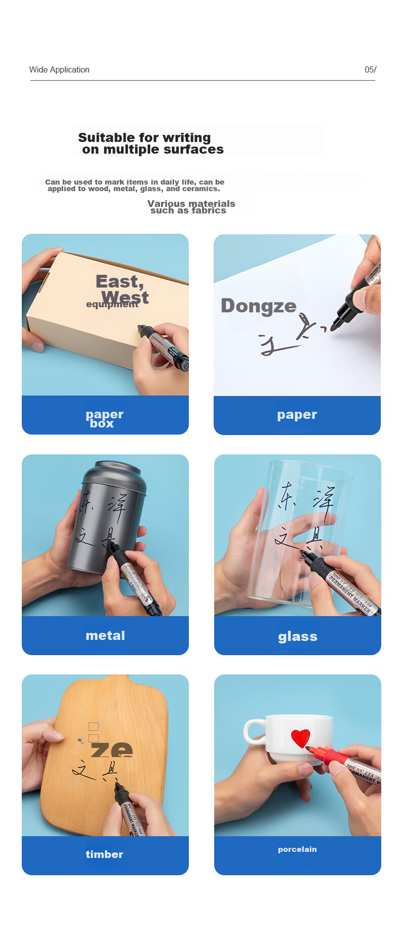 Dongyang TM139, Oil-Based, Marker Pen, Permanent Marker, Tire Pen, Sign-In Pen, Multiple Colors Available, Marker Pen, 10 Pieces/box / Black 6
