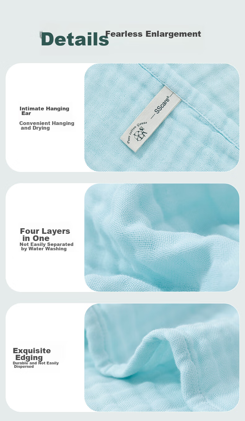 PurCotton Gauze Bath Towel, Household Absorbent Quick-Drying Bath Towel, Skin-Friendly Soft Towel, 90*160cm [No Additives], Bud Pink 13