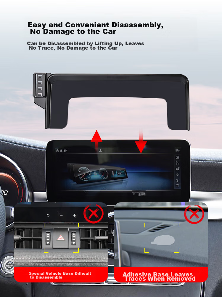 Feimiao Car Phone Holder for Mercedes-Benz E-Class E300L/E260 CLS, Wireless Charging And Navigation Mount 10