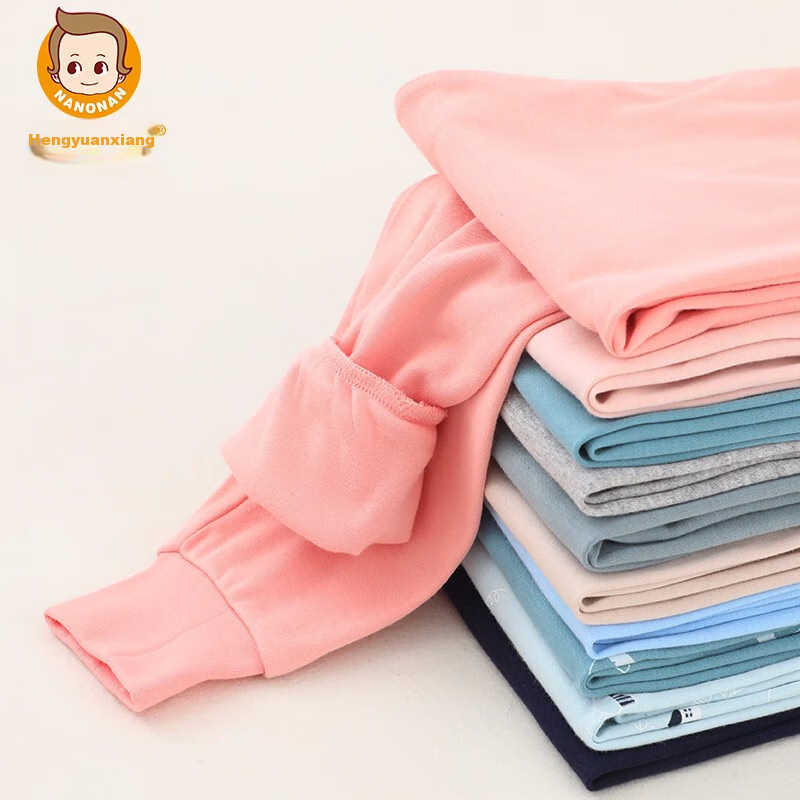 Hengyuanxiang Children's Autumn Pants, Girls' Pure Cotton Thin Single Autumn Pants, for Older Children, All-Cotton Warm Spring And Autumn Base Layer Pants, Cotton Long Johns