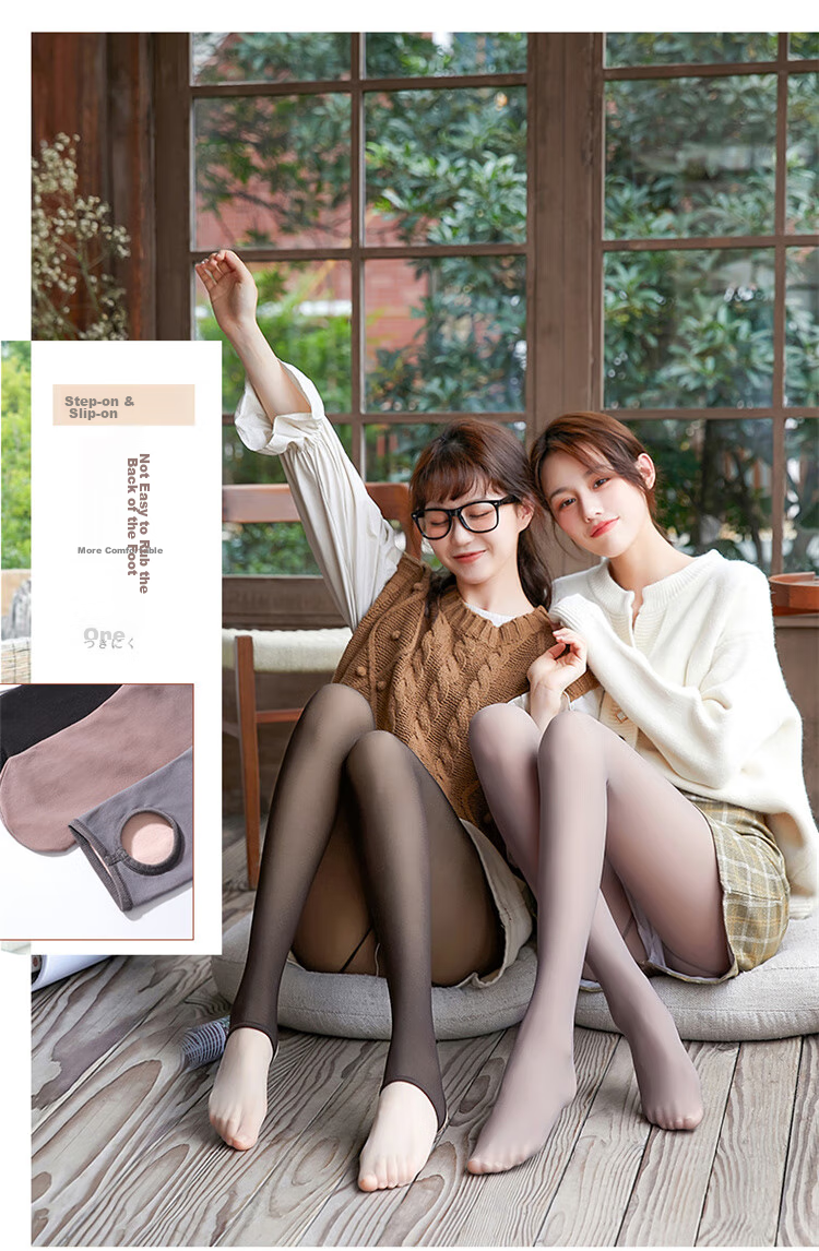 LangSha Women's Leggings for Outer Wear, Fake Sheer Integrated Pants, Skin-Translucent Medium-Thick Flight Attendant Gray Spring And Summer Stockings, Gray Sheer Pantyhose 12