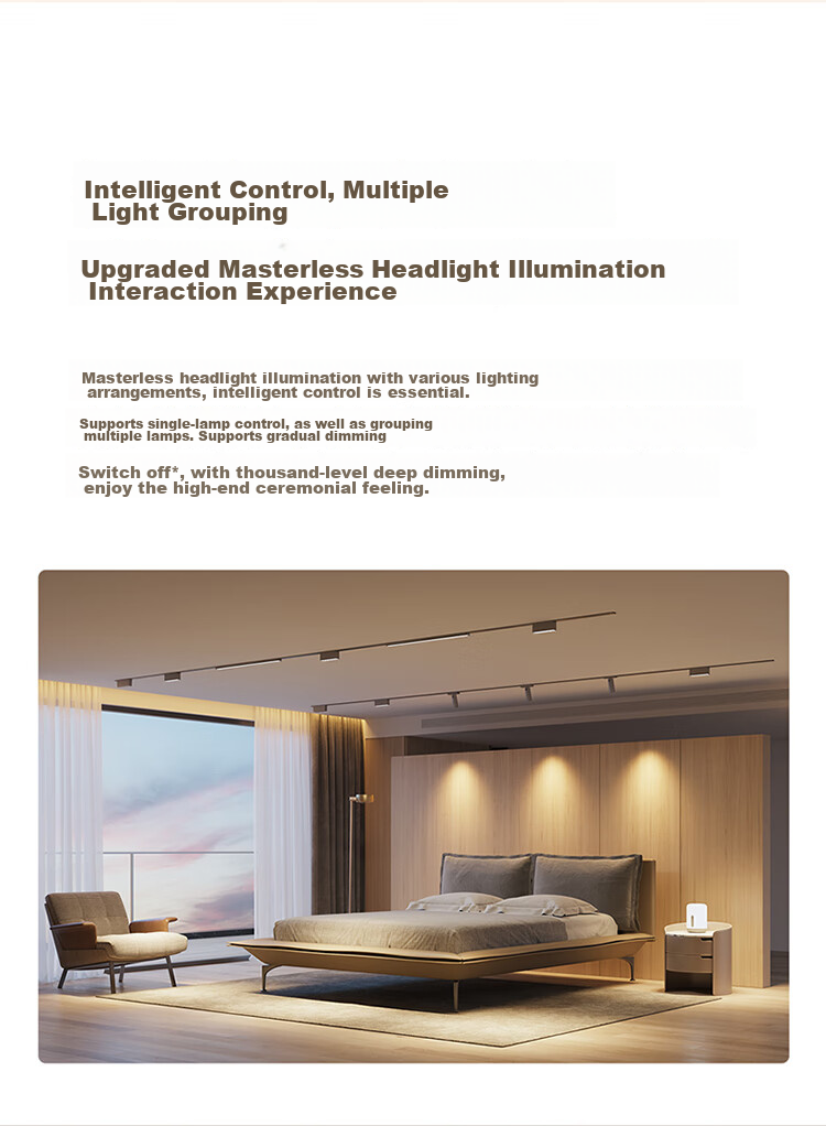 Mijia Magnetic Track, Smart Spotlight, No Main Light Illumination, Surface-Mounted Whole-House Package for Living Room And Bedroom, Modern Style 8