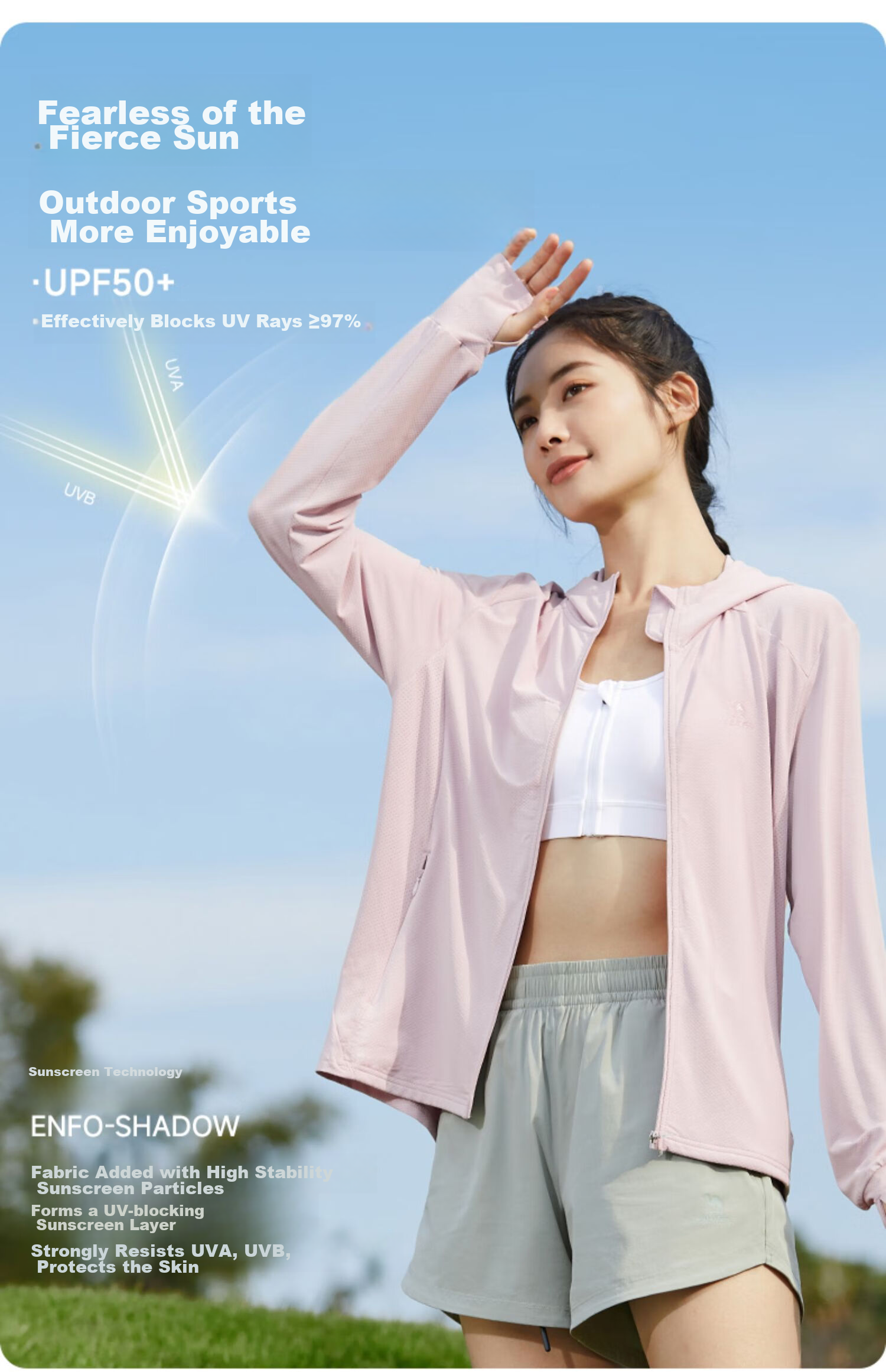 CAMEL Sun Protection Clothing for Men And Women, New Summer Outdoor Sports Wear, Original Yarn Cool-Feeling Sun Protection Loose Hooded Top Thin Jacket 13