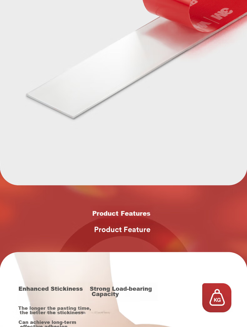 3M Double-Sided Tape, Strong Adhesive, Traceless, Heat-Resistant, 4910 Model, Suitable for Office, Home Decoration, Daily Use, Car Use, Transparent Strong Version, 15mm* 3M Single Roll 5