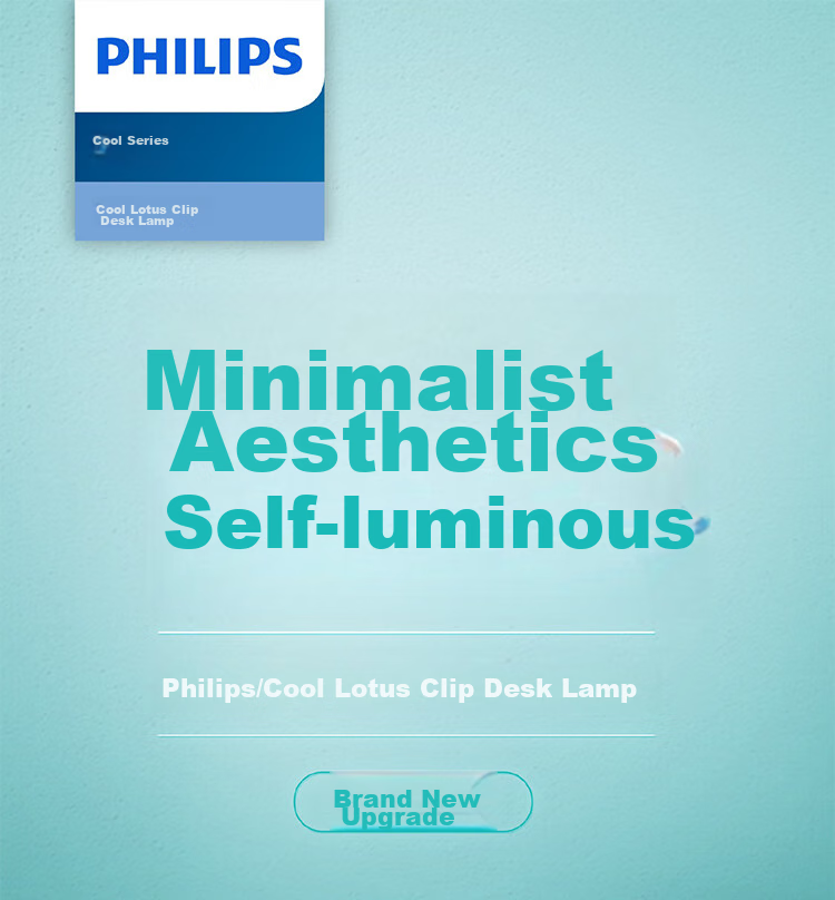 PHILIPS Rechargeable Reading Lamp Clip-On Desk Light for College Dormitory Bedside, Portable Eye Protection Night Light with Cool White Color 2