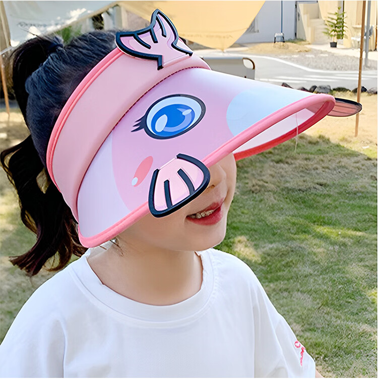 GLO-STORY Solar Fan Hat, Children's Sun Protection Cap, Outdoor Beach UV-Resistant Sun Hat 17