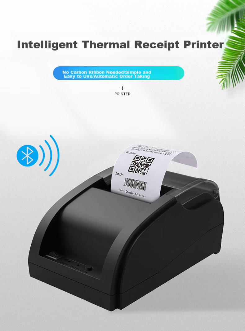 Youku Fully Automatic Order Accepting Meituan, Eleme, Douyin Takeout Printer Wireless Bluetooth 58mm Thermal Printer Retail Supermarket Cashier Receipt Machine 2
