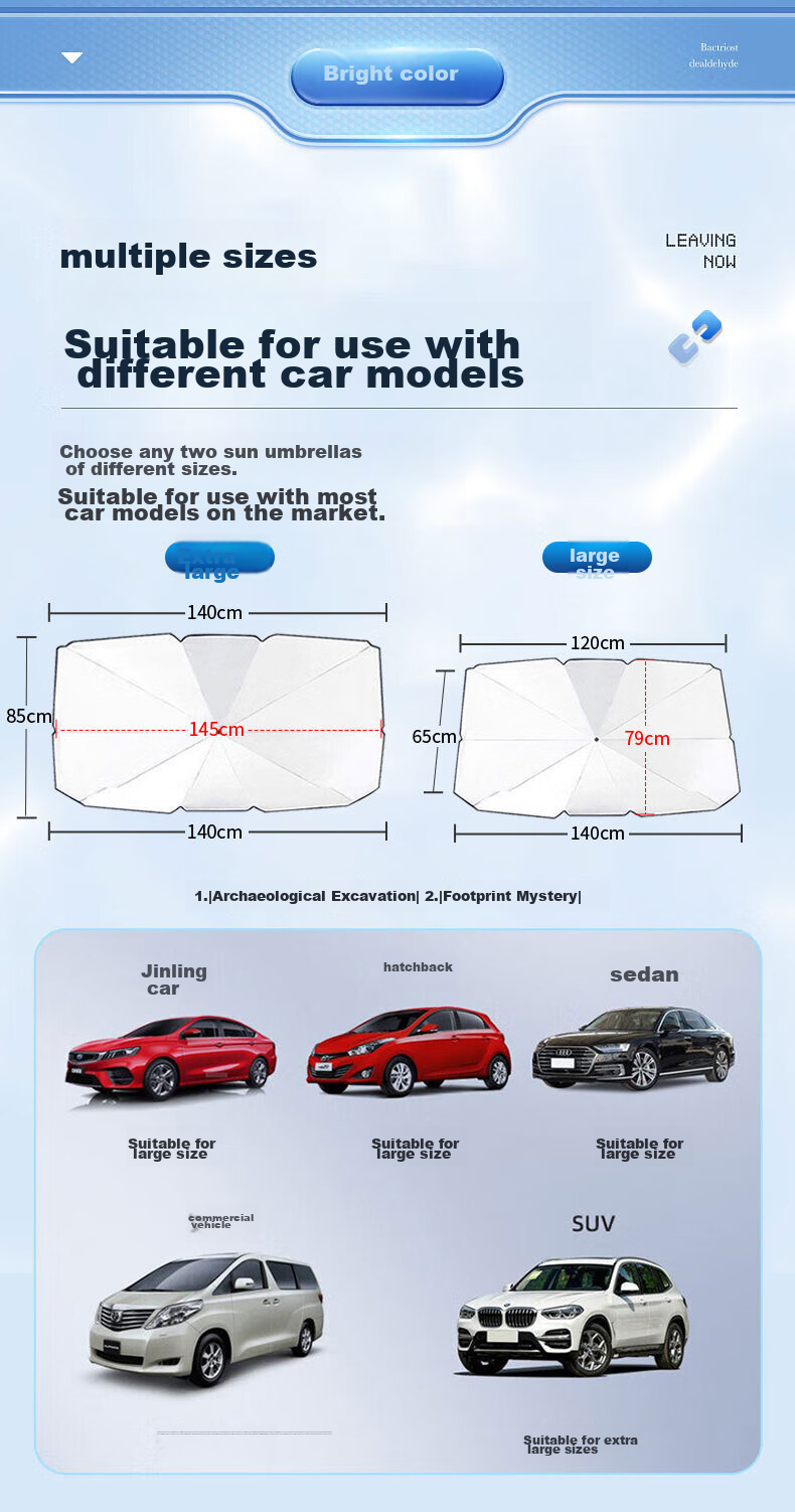 KOOLIFE Car Sunshade, Vehicle Heat Insulation Sun Visor, Foldable Sunscreen Curtain for Car Interior Front Windshield, Upgraded Version with Bendable Handle 12