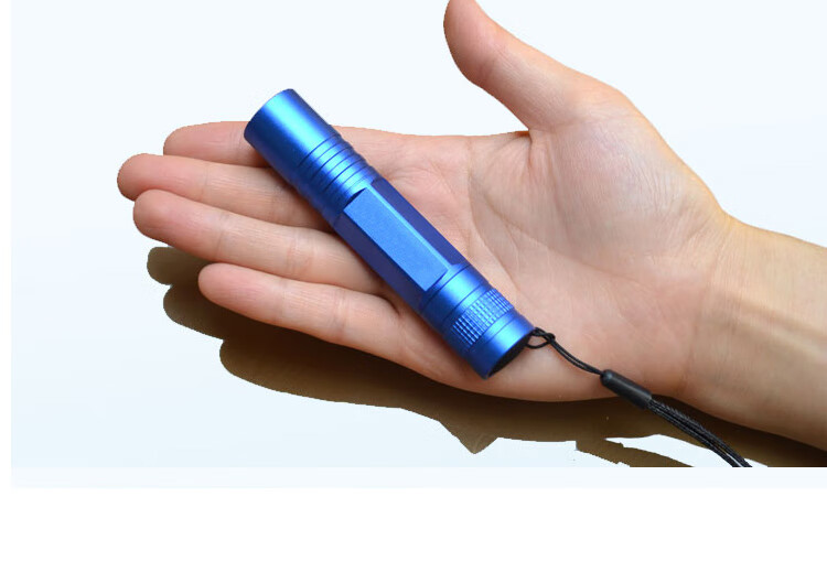 BWNK Aluminum Alloy Splash-Proof No.5 High Brightness Portable Flashlight Gift Box Set Blue 14