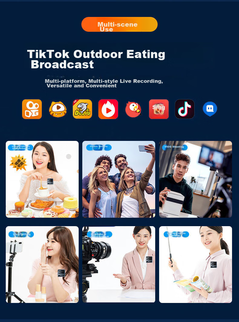 YOUFES M30 Wireless Lavalier Microphone, Mobile Phone Live Streaming Sound Card Receiver, Bluetooth Lapel Mic, Noise Reduction Recording Microphone, Outdoor Host Douyin Speaker, Short Video Vlog Sound Pickup Mic 8