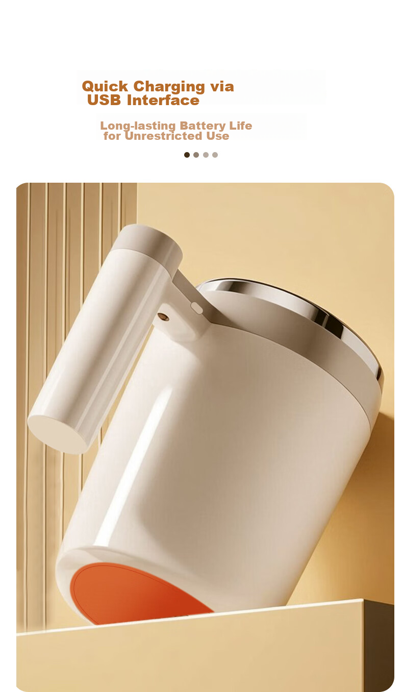 CLITON Electric Stirring Cup Automatic Rechargeable Coffee Mug Magnetic Rotating Mixer Soy Milk Powder Shaker Lazy Water Cup 8