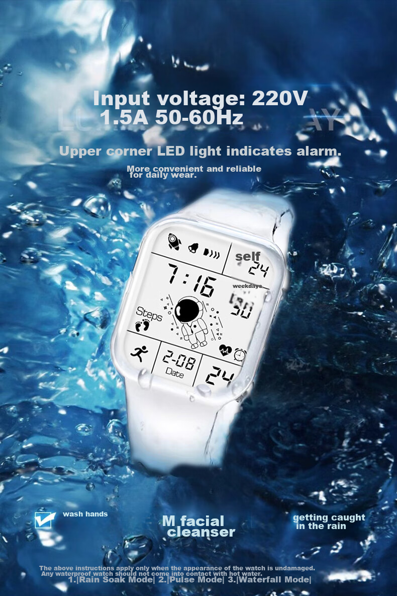 MAX-G Full-Screen Watch for Teenagers, Middle School Students, Girls, Boys, Electronic Watch with Waterproof, Luminous, Multifunctional Sports Design for Childre 12