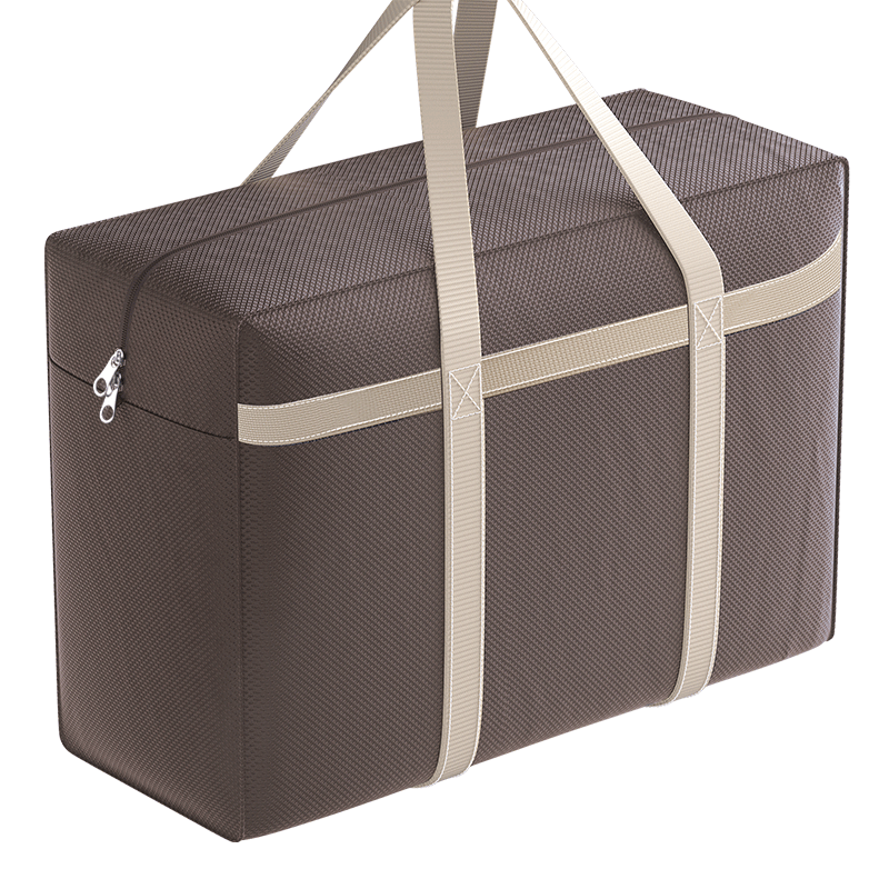 Baicaoyuan Moving Packing Bags, Woven Bags for Storage, Luggage, Express Delivery, Clothes, Quilts, 107L Capacity, 2-Pack, Dark Brow
