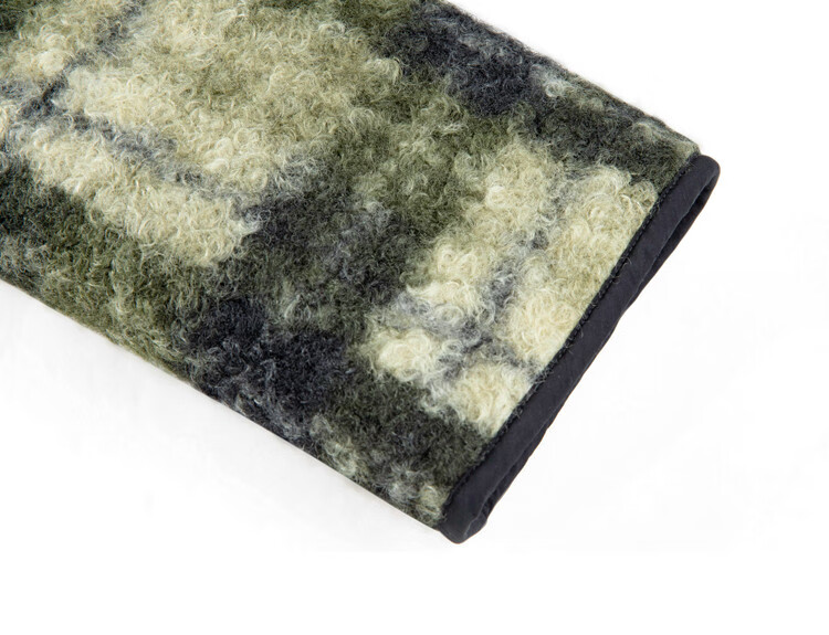 Dme [Vintage Elegant Top] Eye-Catching Plaid Green Relaxed Faux Shearling Jacket for Wome 15
