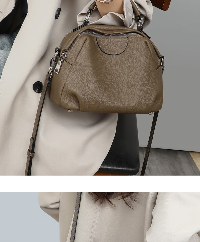 Viney Leather Handbag, Women's Crossbody Bag, Middle-Aged Shoulder Tote Bag, Practical Birthday Mother's Day Gift for Mom 10