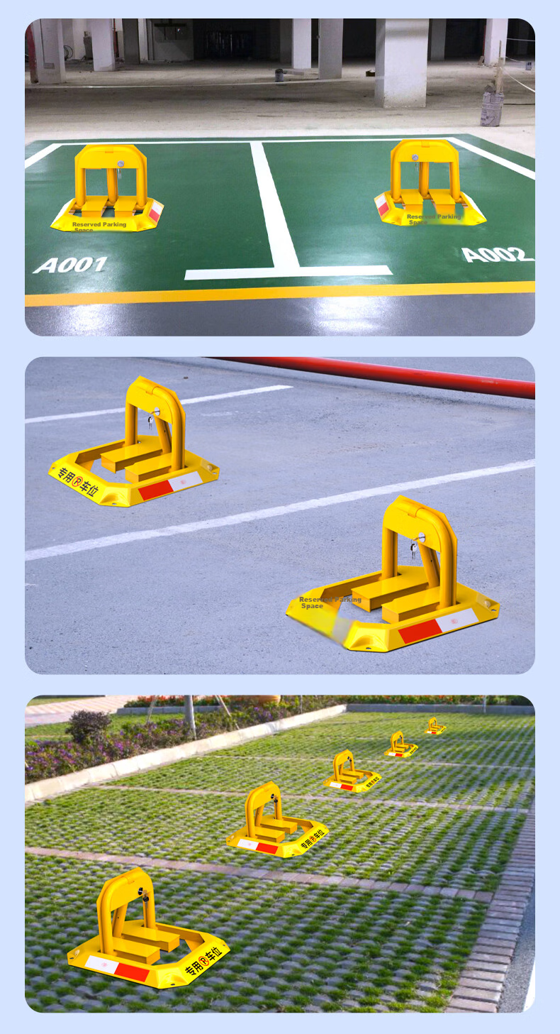 Huangchi Parking Space Lock, Ground Lock, Thickened Anti-Collision, Garage Parking Space Anti-Occupation Device, Car Stopper, Octagonal Parking Bollard 10
