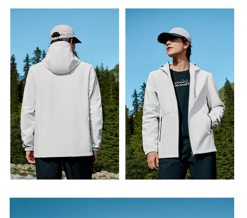 361° Men's Spring Jacket, Triple Protection, Fleece-Lined Sports Casual Windbreaker Fleece Coat, 652544605D-2 26