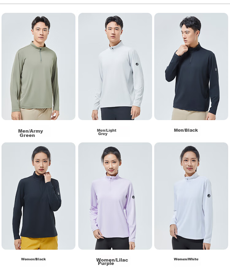 SCALER Outdoor Long-Sleeve T-Shirt for Men, Spring And Summer New Arrival, Ice Rainbow Silk Moisture-Wicking Quick-Dry Simple Running Sports Top for Wome 16