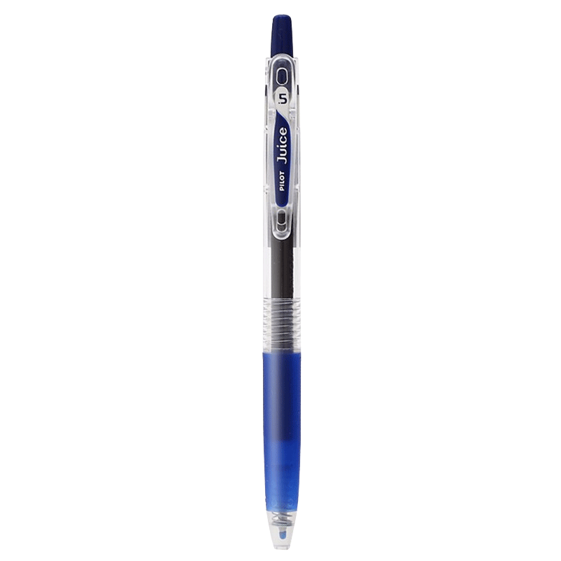 PILOT JUICE Retractable Gel Pen, Blue And Black Ink, Stylish Design, 0.5mm Diameter, Signature Pen, Water-Based Ink, for Students' Exams And Practice, Office Supplies, Stationery, Single Pe