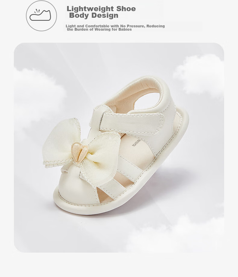 DAVE & BELLA Baby Girl Pre-Walking Shoes, Princess Shoes, Summer Newborn Children's Shoes, Soft Sole, Lightweight 5