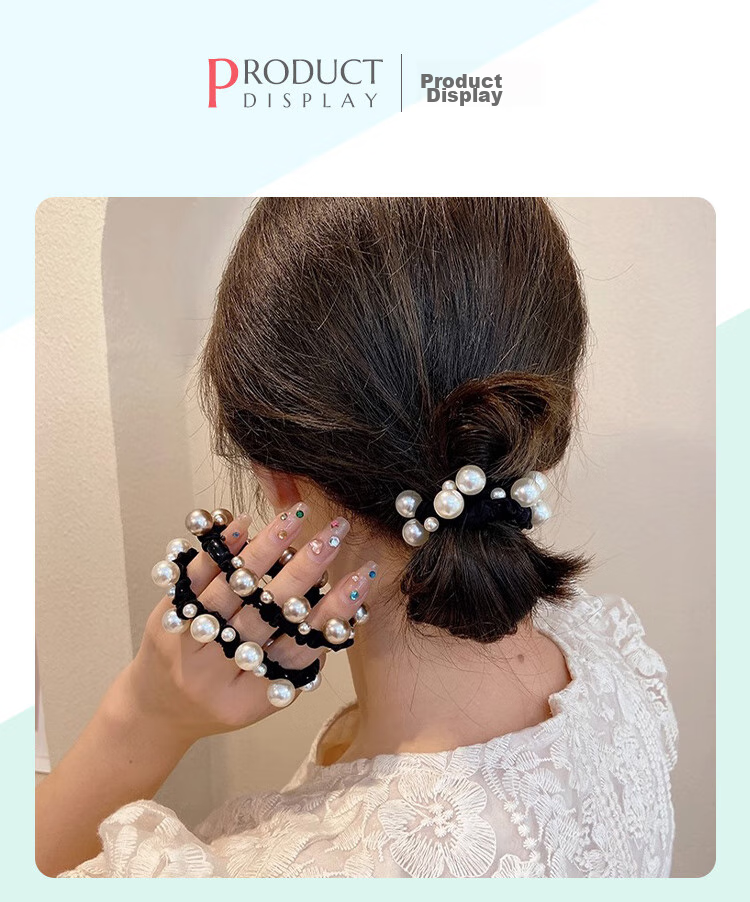 CHIMERA 4-Piece High-Elasticity Dual-Use Hair Ties, Bun Maker, Hair Bands, Hair Accessories, Women's Mid-Autumn Festival Gift 11