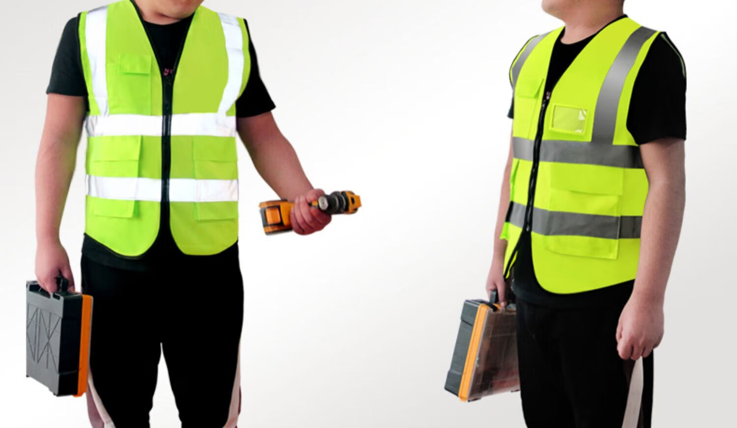 Boyou Reflective Vest, High-Visibility Multi-Pocket Construction Work Vest, Safety Emergency Rescue Warning Vest, One Size Fits All 17