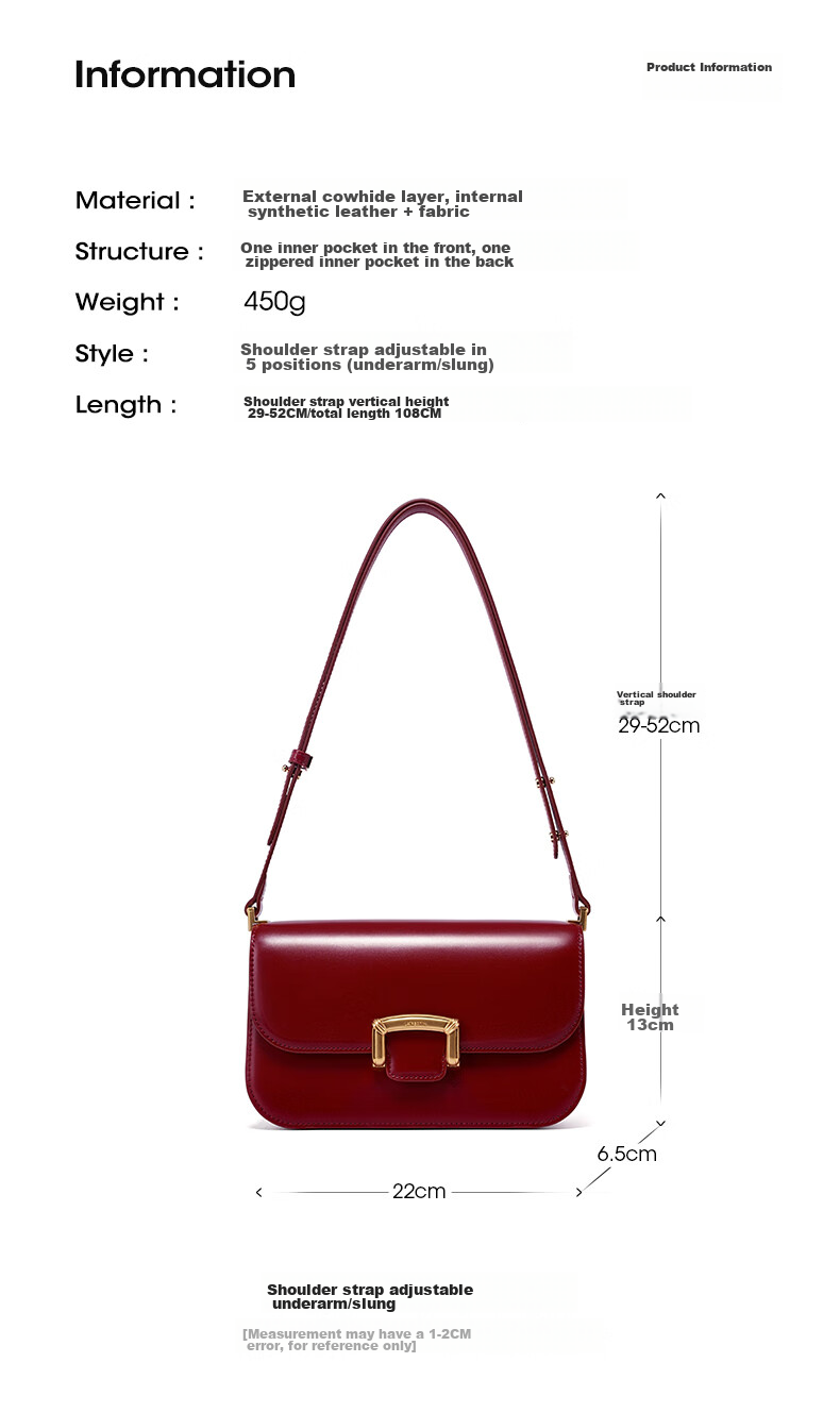 La Festin [Xu Lu's Choice] Frame Bag, Women's Handbag, 2026 New Style, Shoulder Crossbody Underarm Bag, Birthday Gift for Girls 3