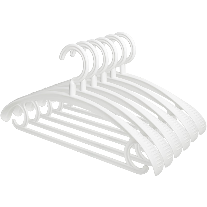 JD Original Hangers, Seamless And Non-Slip, Wide Shoulder for Suits And Coats, Thickened Clothes Hangers, 5 Pieces in White