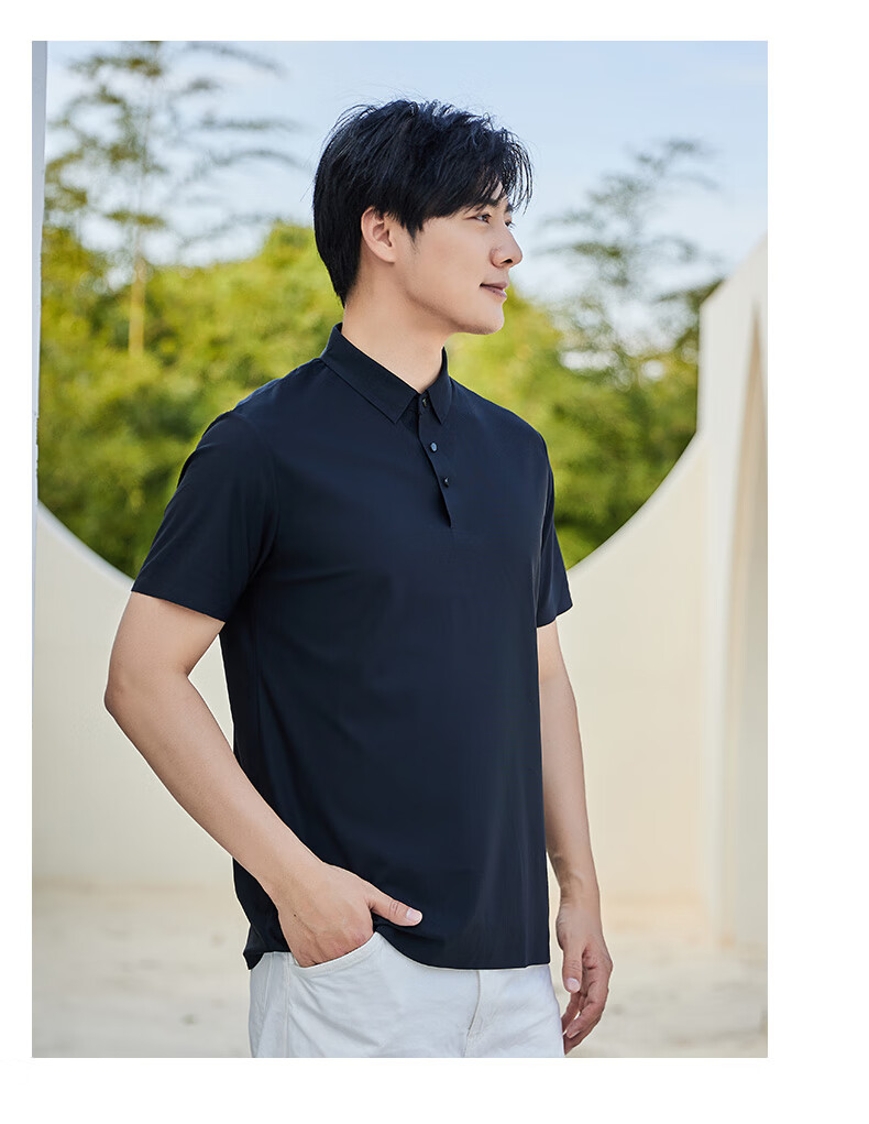LangSha Men's POLO Shirt, Summer T-Shirt, Sports Quick-Dry Collared Short Sleeve, Ice Silk Breathable, Running Fitness Father's Day Gift 22