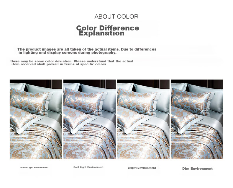 FUANNA Home Textile Four-Piece Bedding Set, European Jacquard High-End Bedding Set, Waltz Style for 1.5-Meter Bed, 203*229cm 10