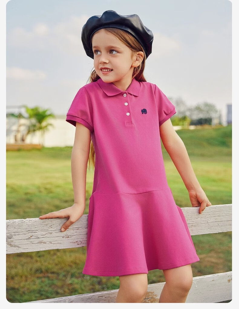 DAVE & BELLA Girls' Dress, Children's Summer Dress, Big Girls' Tennis Skirt, Summer Polo Dress, Sporty 12
