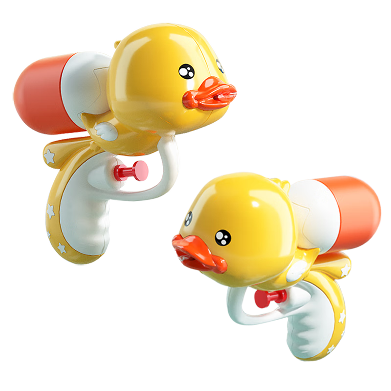 Anby Families Children's Little Yellow Duck Water Gun, Water Play Toy, Bath Toy, for Boys And Girls Aged 2-3 Water Squirt Gun, Water Gun for Kindergarten And Toddlers, Water Fight Equipment, Pack of 2