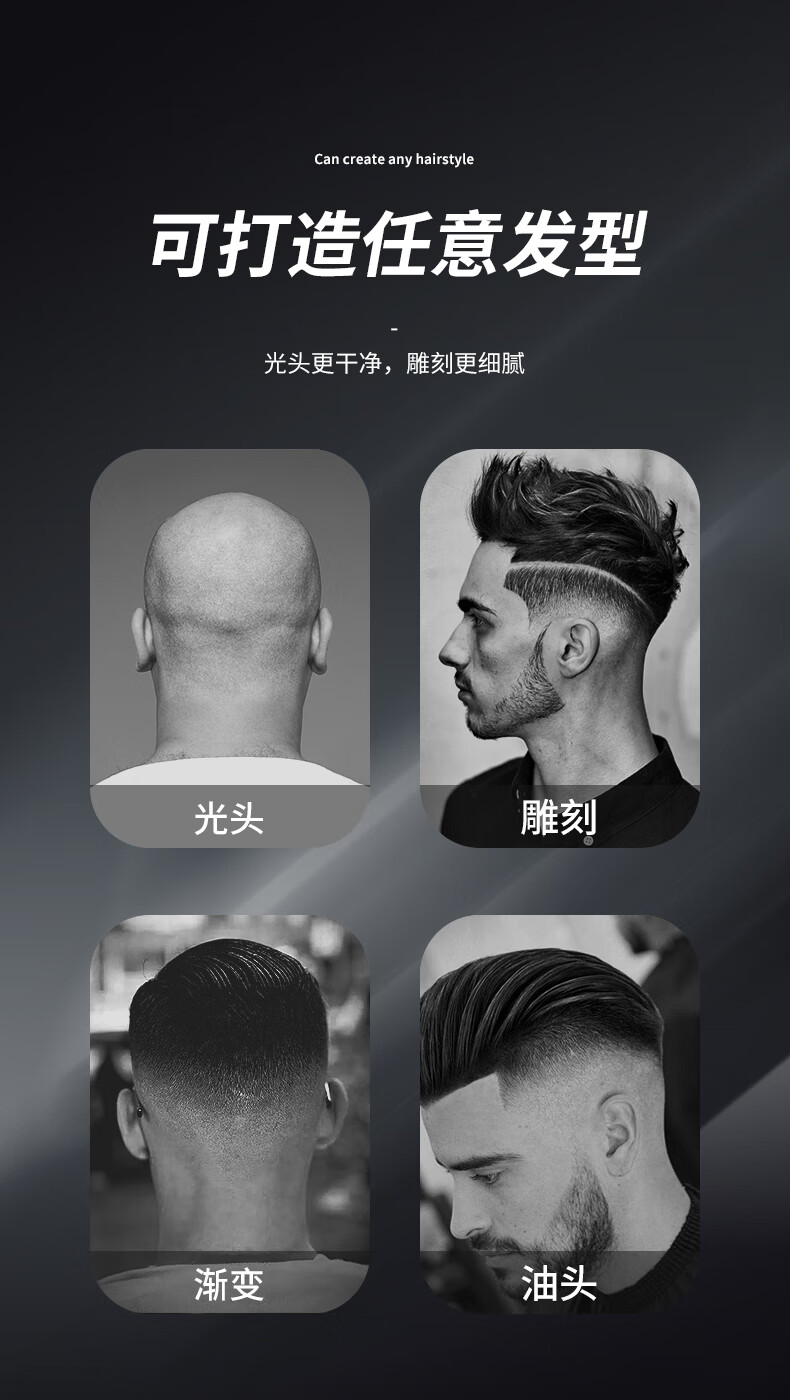 KONKA Hair Clipper for Adults, Electric Shaver, Trimmer, Hair Carving Tool, Hair Cutting Machine, Head Shaving Device, Hairline Trimmer, Graduation Gift for Boyfriends And Me 2