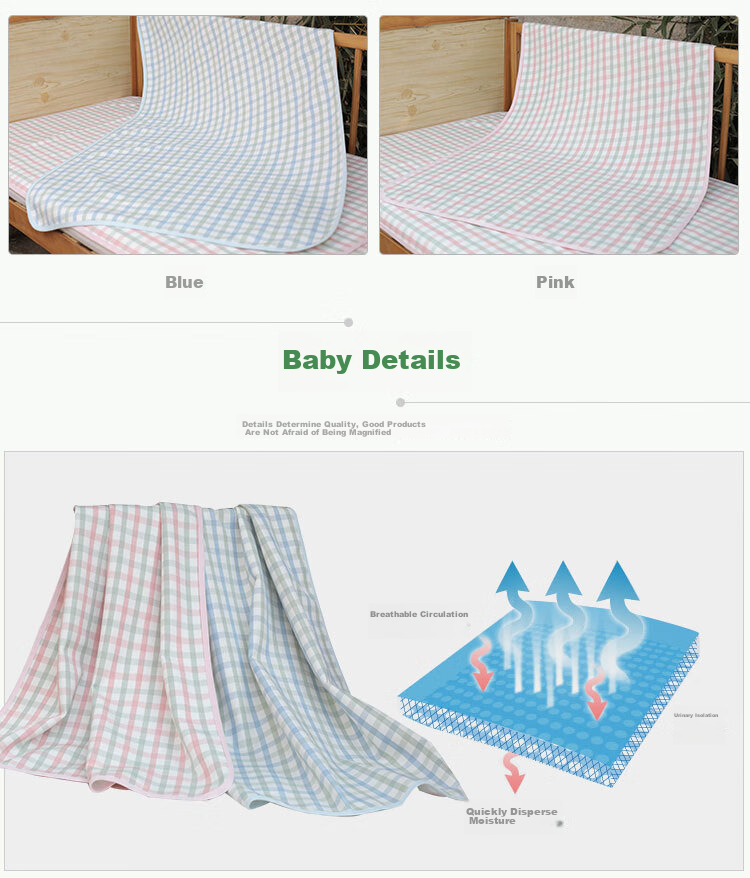 Xiqinbao Newborn Diaper Changing Pad, Summer Baby Washable Waterproof Leak-Proof Breathable Mat (45*30*2 Pieces), Little Yellow Duck 5