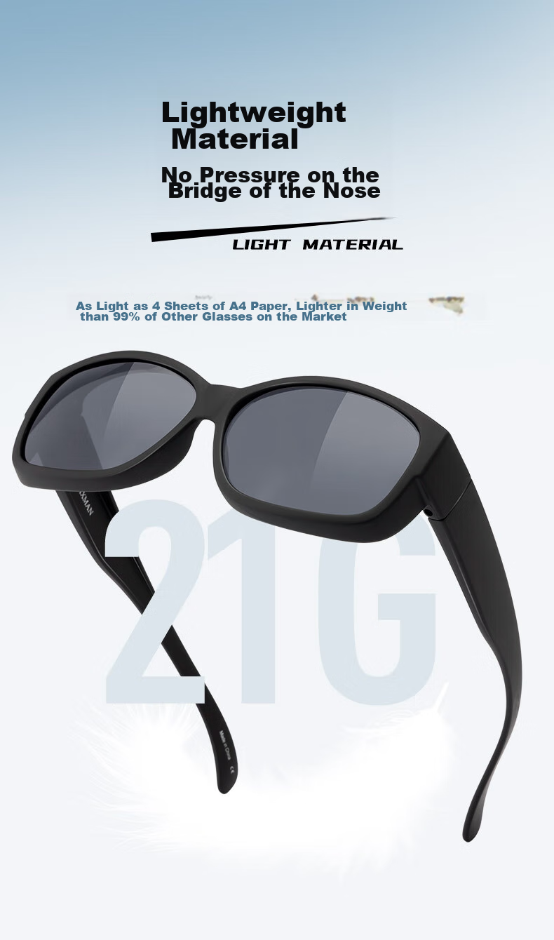 CAXMAN Sunglasses Clip-On Polarized Lenses for Men And Women, Nearsighted Driving Glasses 6